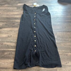 Elegant Black Button-Down Dress from Free People